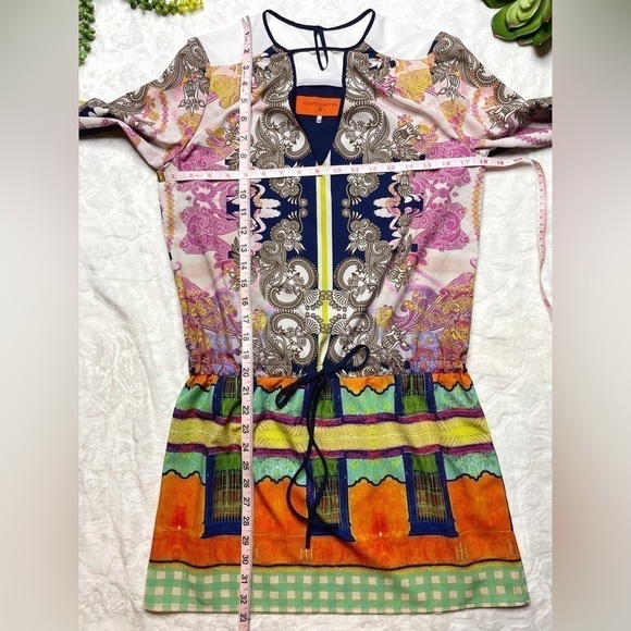 Clover Canyon x Revolve Palace Interior Multicolor Long Sleeve Mini Dress XS - Picture 14 of 15